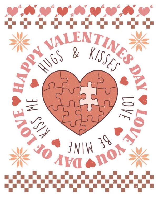 Heat transfers Iron on stickers  Valentine`s Day Valentine lover 340 for Tshirts Iron on Decal Patches Stickers Clothes Hat Pillows DIY Crafts
