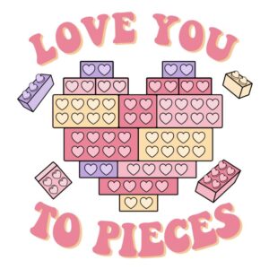 Heat transfers Iron on stickers  Valentine`s Day Valentine lover 387 for Tshirts Iron on Decal Patches Stickers Clothes Hat Pillows DIY Crafts
