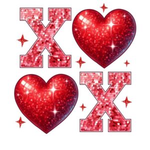 Heat transfers Iron on stickers  Valentine`s Day Valentine lover 53 for Tshirts Iron on Decal Patches Stickers Clothes Hat Pillows DIY Crafts