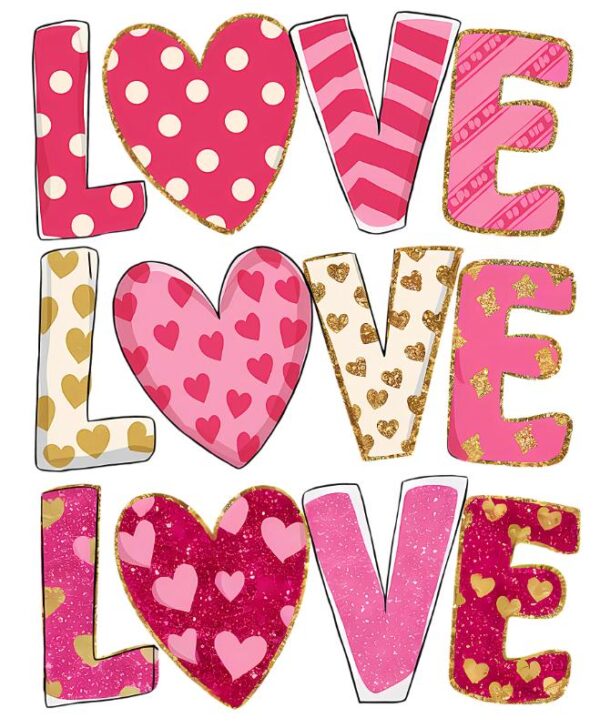 Heat transfers Iron on stickers  Valentine`s Day Valentine lover 60 for Tshirts Iron on Decal Patches Stickers Clothes Hat Pillows DIY Crafts
