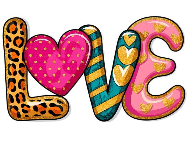 Heat transfers Iron on stickers  Valentine`s Day Valentine lover 74 for Tshirts Iron on Decal Patches Stickers Clothes Hat Pillows DIY Crafts