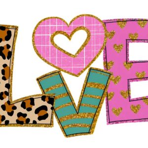 Heat transfers Iron on stickers  Valentine`s Day Valentine lover 75 for Tshirts Iron on Decal Patches Stickers Clothes Hat Pillows DIY Crafts