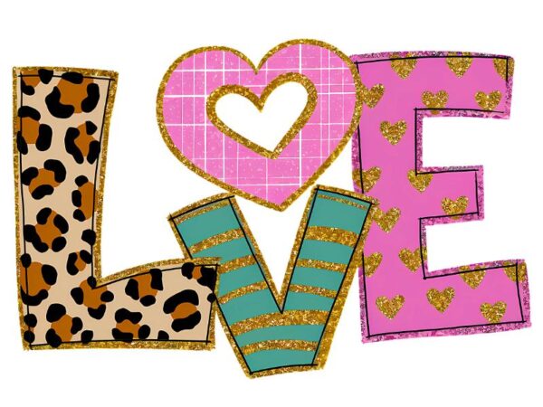 Heat transfers Iron on stickers  Valentine`s Day Valentine lover 75 for Tshirts Iron on Decal Patches Stickers Clothes Hat Pillows DIY Crafts