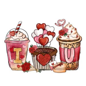Heat transfers Iron on stickers  Valentine`s Day Valentine lover 97 for Tshirts Iron on Decal Patches Stickers Clothes Hat Pillows DIY Crafts