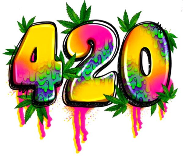 Heat transfers Iron on stickers Weeds 420 Cannabis happy plant 283 for Tshirts Iron on Decal Patches Stickers Clothes Hat Pillows DIY Crafts