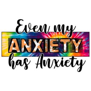 Heat transfers Iron on stickers  anxiety 13 for Tshirts Iron on Decal Patches Stickers Clothes Hat Pillows DIY Crafts