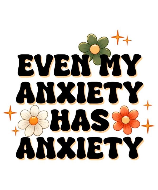 Heat transfers Iron on stickers  anxiety 18 for Tshirts Iron on Decal Patches Stickers Clothes Hat Pillows DIY Crafts