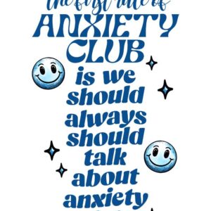 Heat transfers Iron on stickers  anxiety 22 for Tshirts Iron on Decal Patches Stickers Clothes Hat Pillows DIY Crafts
