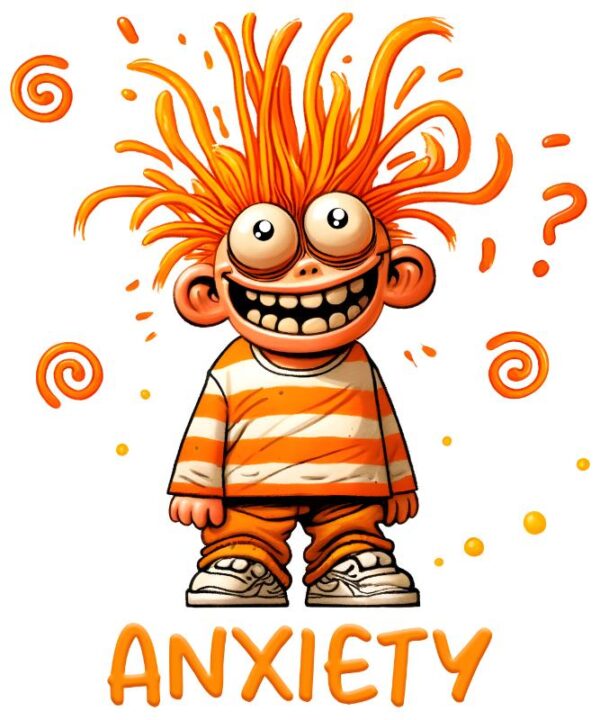Heat transfers Iron on stickers  anxiety 6 for Tshirts Iron on Decal Patches Stickers Clothes Hat Pillows DIY Crafts