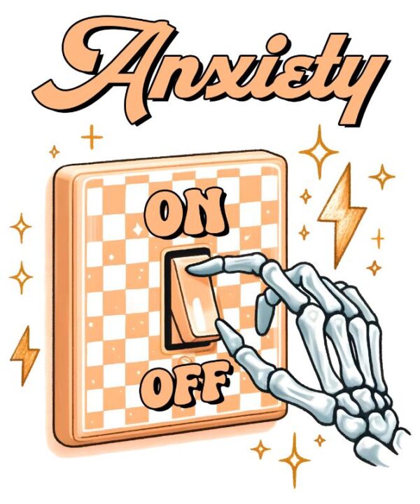 Heat transfers Iron on stickers  anxiety 9 for Tshirts Iron on Decal Patches Stickers Clothes Hat Pillows DIY Crafts