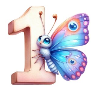 Heat transfers Iron on stickers  buttlefly letter 14 for Tshirts Iron on Decal Patches Stickers Clothes Hat Pillows DIY Crafts