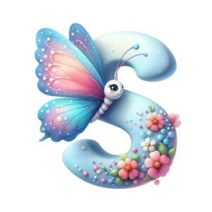 Heat transfers Iron on stickers  buttlefly letter 16 for Tshirts Iron on Decal Patches Stickers Clothes Hat Pillows DIY Crafts