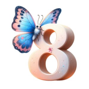 Heat transfers Iron on stickers  buttlefly letter 2 for Tshirts Iron on Decal Patches Stickers Clothes Hat Pillows DIY Crafts