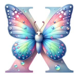 Heat transfers Iron on stickers  buttlefly letter 22 for Tshirts Iron on Decal Patches Stickers Clothes Hat Pillows DIY Crafts