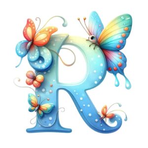 Heat transfers Iron on stickers  buttlefly letter 23 for Tshirts Iron on Decal Patches Stickers Clothes Hat Pillows DIY Crafts