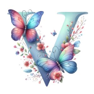 Heat transfers Iron on stickers  buttlefly letter 25 for Tshirts Iron on Decal Patches Stickers Clothes Hat Pillows DIY Crafts