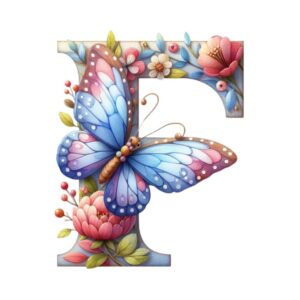 Heat transfers Iron on stickers  buttlefly letter 28 for Tshirts Iron on Decal Patches Stickers Clothes Hat Pillows DIY Crafts