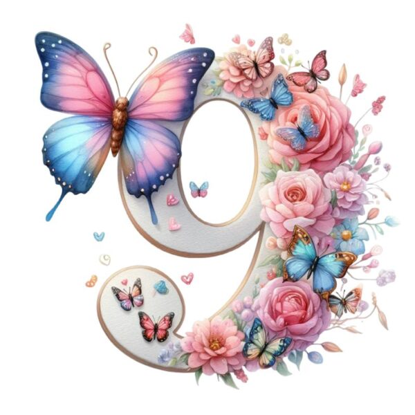 Heat transfers Iron on stickers  buttlefly letter 36 for Tshirts Iron on Decal Patches Stickers Clothes Hat Pillows DIY Crafts