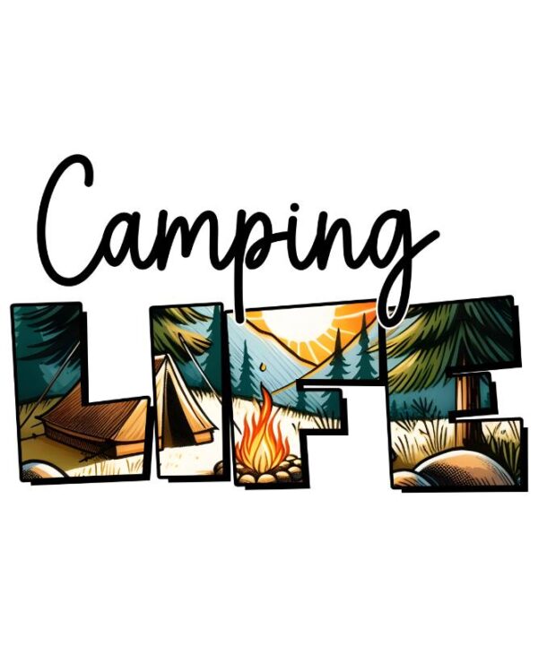 Heat transfers Iron on stickers  camping 36 for Tshirts Iron on Decal Patches Stickers Clothes Hat Pillows DIY Crafts