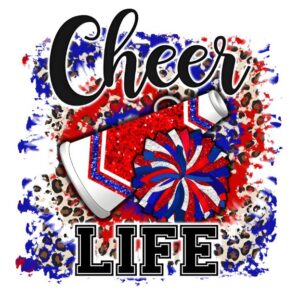 Heat transfers Iron on stickers  cheer mom leading 6 for Tshirts Iron on Decal Patches Stickers Clothes Hat Pillows DIY Crafts