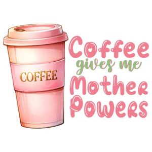 Heat transfers Iron on stickers  coffee 117 for Tshirts Iron on Decal Patches Stickers Clothes Hat Pillows DIY Crafts