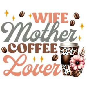 Heat transfers Iron on stickers  coffee 120 for Tshirts Iron on Decal Patches Stickers Clothes Hat Pillows DIY Crafts