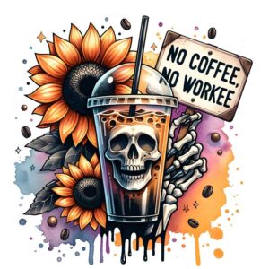 Heat transfers Iron on stickers  coffee 127 for Tshirts Iron on Decal Patches Stickers Clothes Hat Pillows DIY Crafts