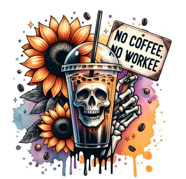 Heat transfers Iron on stickers  coffee 127 for Tshirts Iron on Decal Patches Stickers Clothes Hat Pillows DIY Crafts
