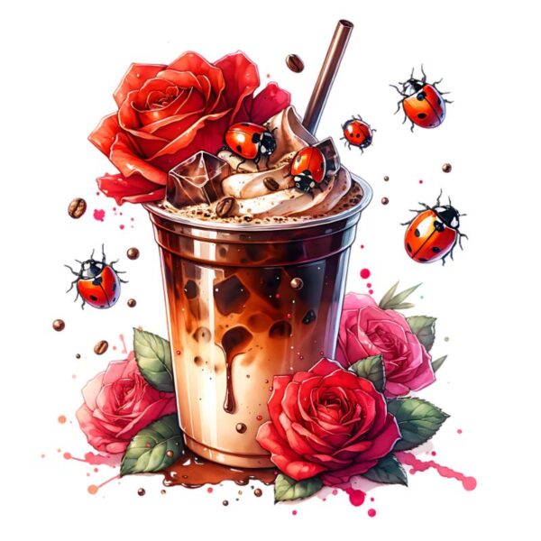 Heat transfers Iron on stickers  coffee 172 for Tshirts Iron on Decal Patches Stickers Clothes Hat Pillows DIY Crafts