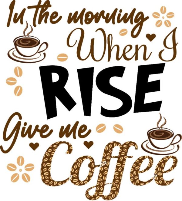 Heat transfers Iron on stickers  coffee 228 for Tshirts Iron on Decal Patches Stickers Clothes Hat Pillows DIY Crafts