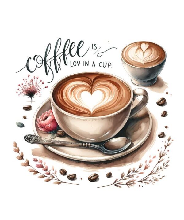 Heat transfers Iron on stickers  coffee 254 for Tshirts Iron on Decal Patches Stickers Clothes Hat Pillows DIY Crafts