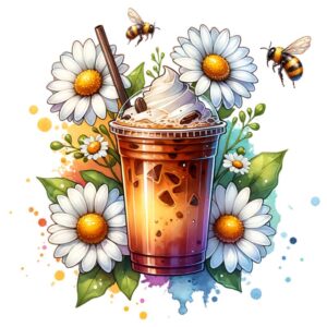 Heat transfers Iron on stickers  coffee 269 for Tshirts Iron on Decal Patches Stickers Clothes Hat Pillows DIY Crafts