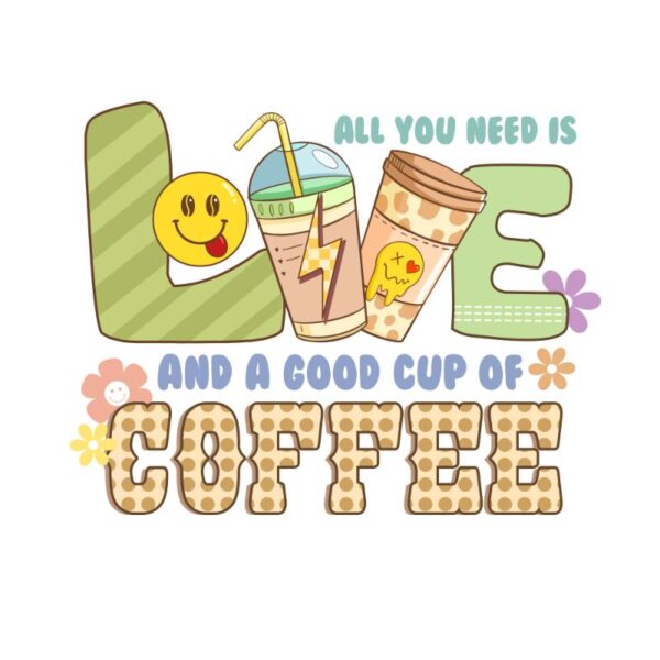 Heat transfers Iron on stickers  coffee 5 for Tshirts Iron on Decal Patches Stickers Clothes Hat Pillows DIY Crafts
