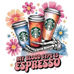 Heat transfers Iron on stickers  coffee 58 for Tshirts Iron on Decal Patches Stickers Clothes Hat Pillows DIY Crafts