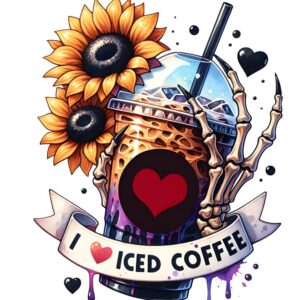 Heat transfers Iron on stickers  coffee 62 for Tshirts Iron on Decal Patches Stickers Clothes Hat Pillows DIY Crafts