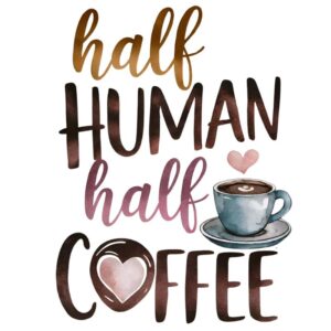 Heat transfers Iron on stickers  coffee 68 for Tshirts Iron on Decal Patches Stickers Clothes Hat Pillows DIY Crafts