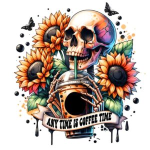 Heat transfers Iron on stickers  coffee 73 for Tshirts Iron on Decal Patches Stickers Clothes Hat Pillows DIY Crafts