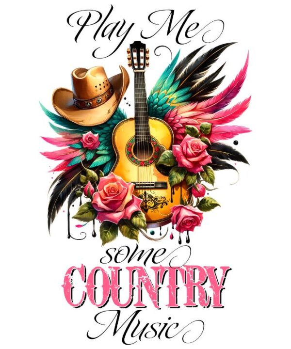 Heat transfers Iron on stickers  country music 81 for Tshirts Iron on Decal Patches Stickers Clothes Hat Pillows DIY Crafts