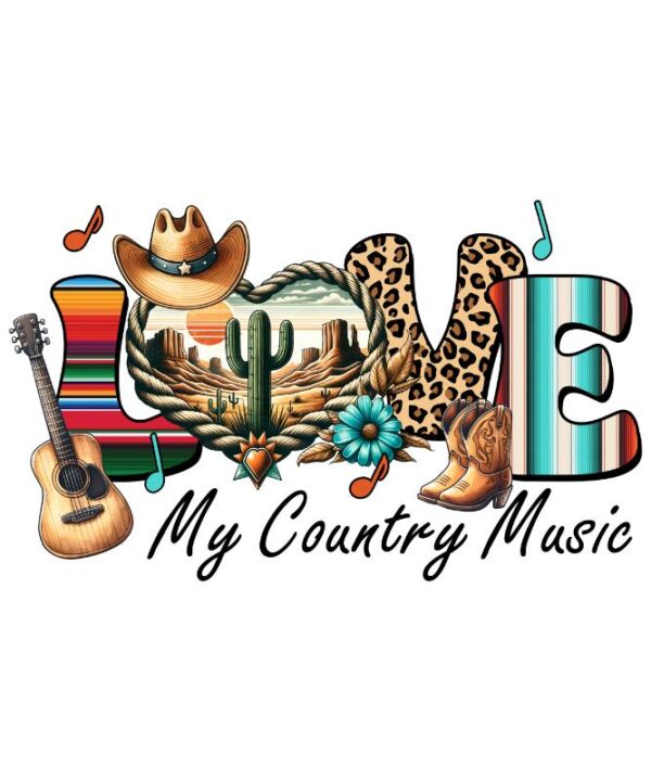 Heat transfers Iron on stickers  country music 90 for Tshirts Iron on Decal Patches Stickers Clothes Hat Pillows DIY Crafts