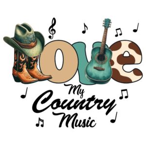 Heat transfers Iron on stickers  country music 96 for Tshirts Iron on Decal Patches Stickers Clothes Hat Pillows DIY Crafts