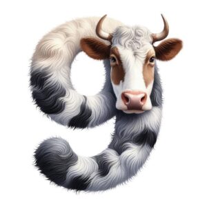 Heat transfers Iron on stickers  cow letter 10 for Tshirts Iron on Decal Patches Stickers Clothes Hat Pillows DIY Crafts