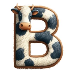 Heat transfers Iron on stickers  cow letter 12 for Tshirts Iron on Decal Patches Stickers Clothes Hat Pillows DIY Crafts