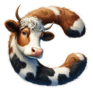 Heat transfers Iron on stickers  cow letter 13 for Tshirts Iron on Decal Patches Stickers Clothes Hat Pillows DIY Crafts