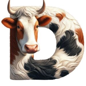 Heat transfers Iron on stickers  cow letter 14 for Tshirts Iron on Decal Patches Stickers Clothes Hat Pillows DIY Crafts