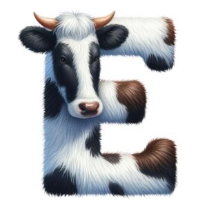 Heat transfers Iron on stickers  cow letter 15 for Tshirts Iron on Decal Patches Stickers Clothes Hat Pillows DIY Crafts