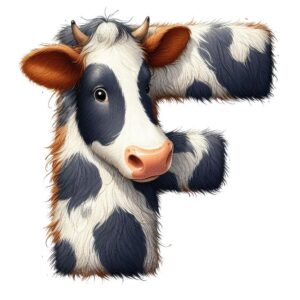 Heat transfers Iron on stickers  cow letter 16 for Tshirts Iron on Decal Patches Stickers Clothes Hat Pillows DIY Crafts