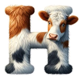 Heat transfers Iron on stickers  cow letter 18 for Tshirts Iron on Decal Patches Stickers Clothes Hat Pillows DIY Crafts