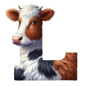 Heat transfers Iron on stickers  cow letter 22 for Tshirts Iron on Decal Patches Stickers Clothes Hat Pillows DIY Crafts