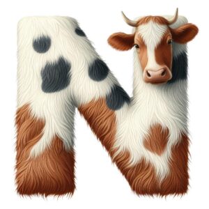 Heat transfers Iron on stickers  cow letter 24 for Tshirts Iron on Decal Patches Stickers Clothes Hat Pillows DIY Crafts