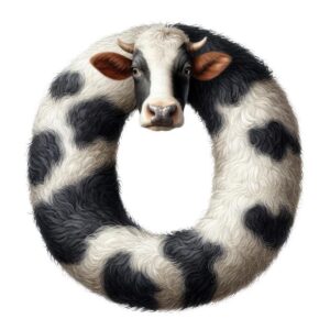 Heat transfers Iron on stickers  cow letter 25 for Tshirts Iron on Decal Patches Stickers Clothes Hat Pillows DIY Crafts